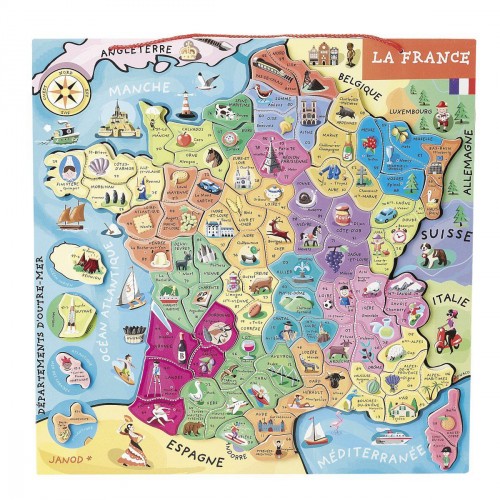 Carte 2 : Le puzzle des départements français : un découpage administratif qui prend en compte tous les territoires.